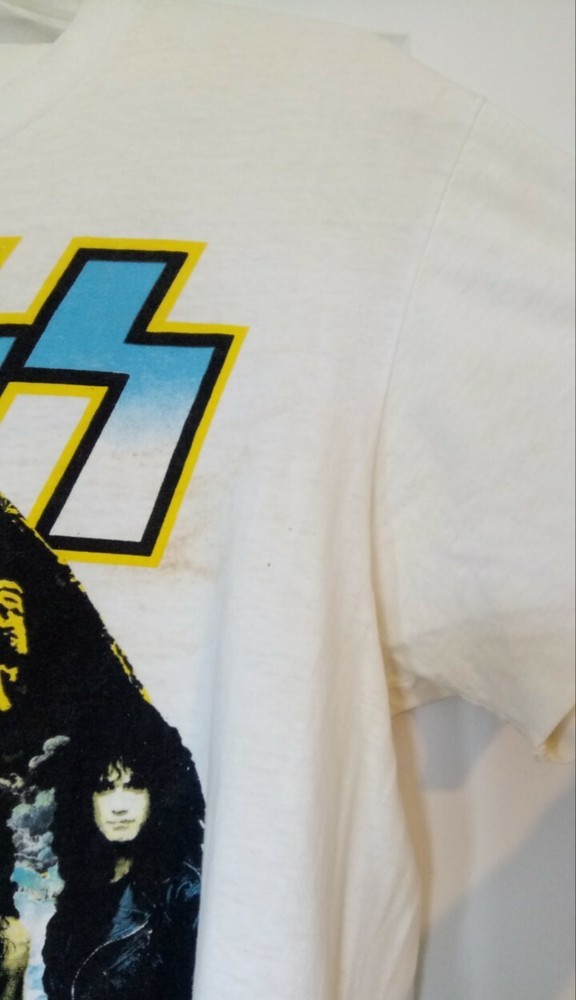 Kiss band Vintage Hot In The Shade Concert T-shirt white 1990 t shirt one owner