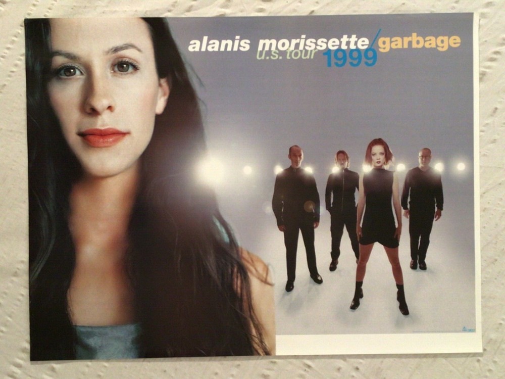 Alanis Morissettte Garbage 1999 Promo Tour Poster Shirley Manson