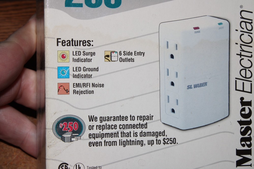 NOS SL WABER POWER MASTER ELECTRONICS PROTECTOR SURGE PROTECTION