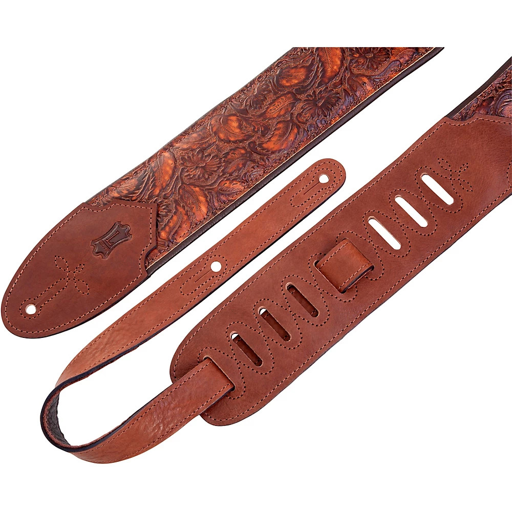 Levy's M4WP-006 3" Embossed Leather Guitar Strap