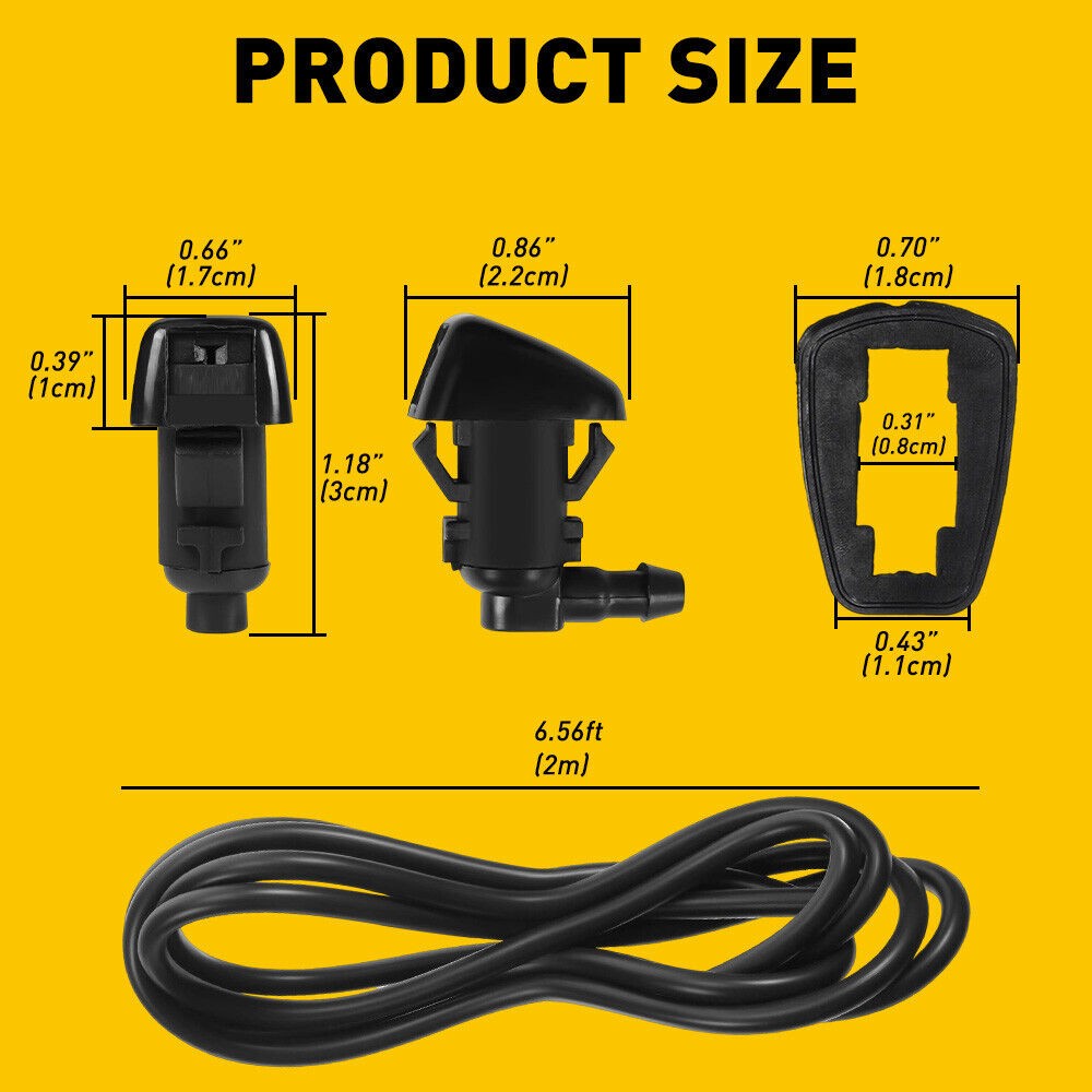 WINDSHIELD WASHER FLUID NOZZLE SPRAY JET SPRAYER FOR 2005-16 JEEP GRAND CHEROKEE