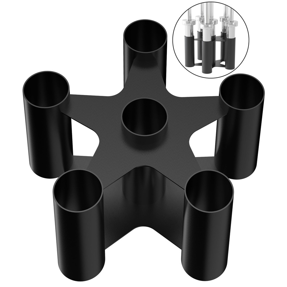 Barbell Rack Stand Vertical Olympic Bar Storage Rack 6 Bars Storage Rack for ...