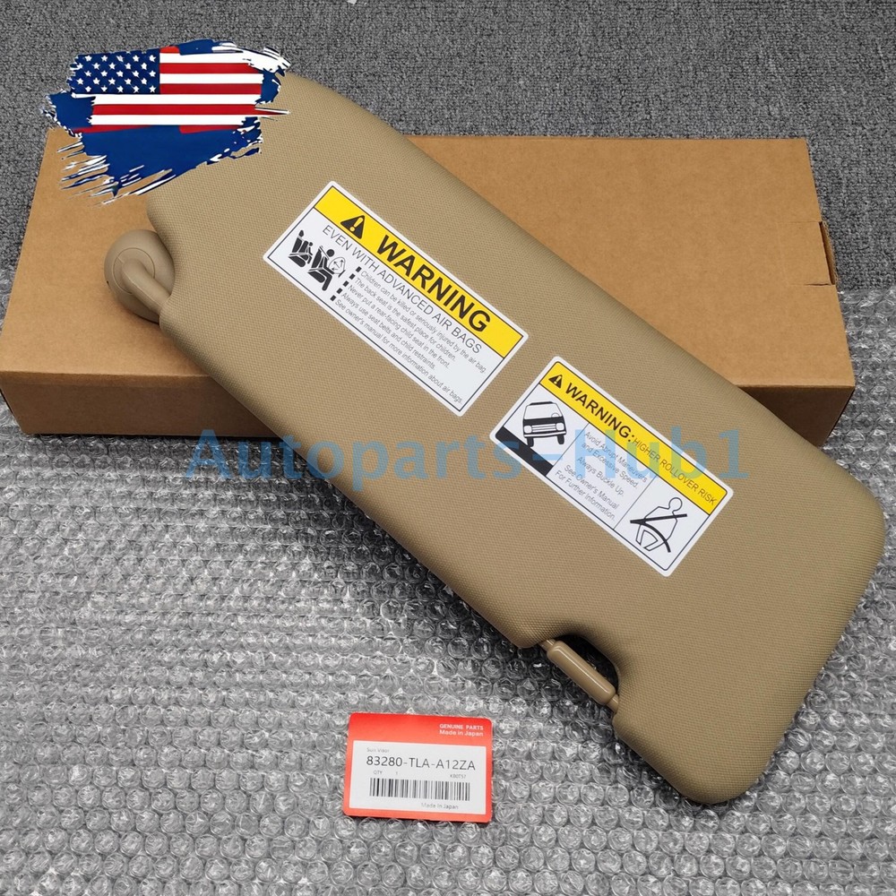 Beige Front Left Driver Side Sun Visor For 2017-22 Honda CR-V W/Mirror Light