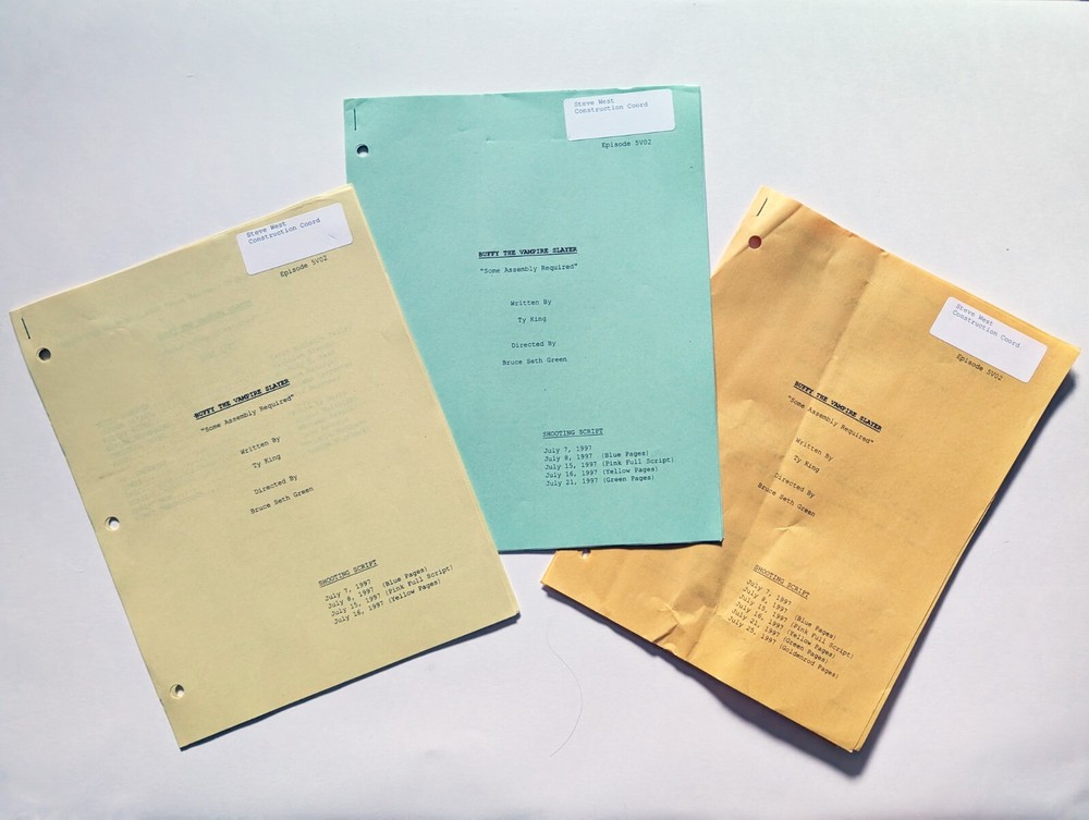Buffy The Vampire Slayer Original Script - "Some Assembly Required" S02E02