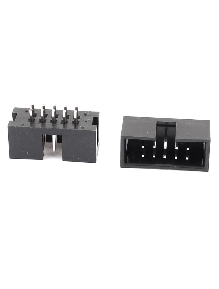 38Pcs 2x5 10Pin PCB Box Header IDC Male Socket Straight Connector