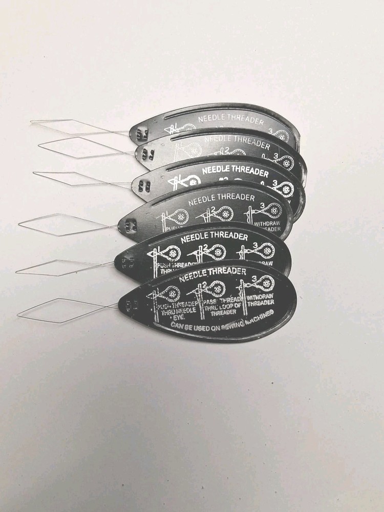 Needle Threader Black Wire Loop Sewing Thread 6Pcs