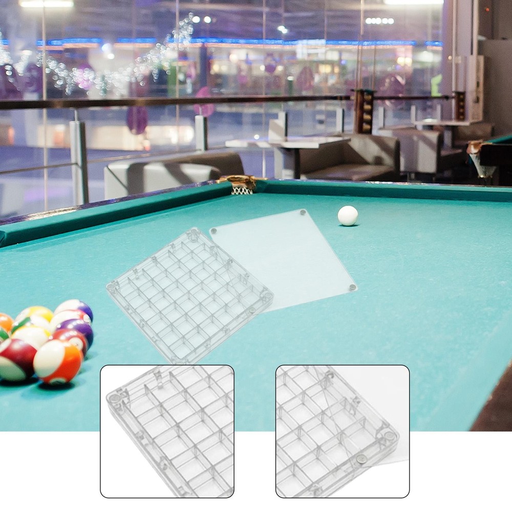 Pool Tip Storage Case Billiard Cue Portable Accessories Transparent Container