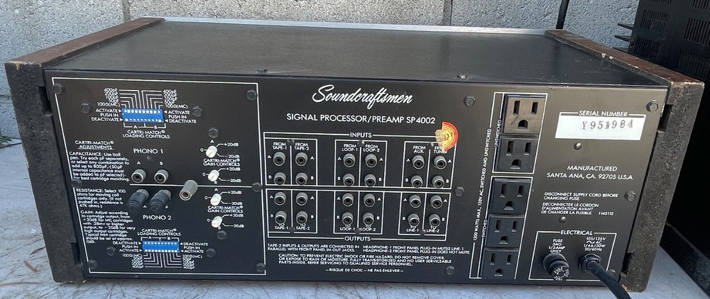Soundcraftsmen MA5002 Power Amplifier + Signal Processor Preamp/Equalizer SP4002