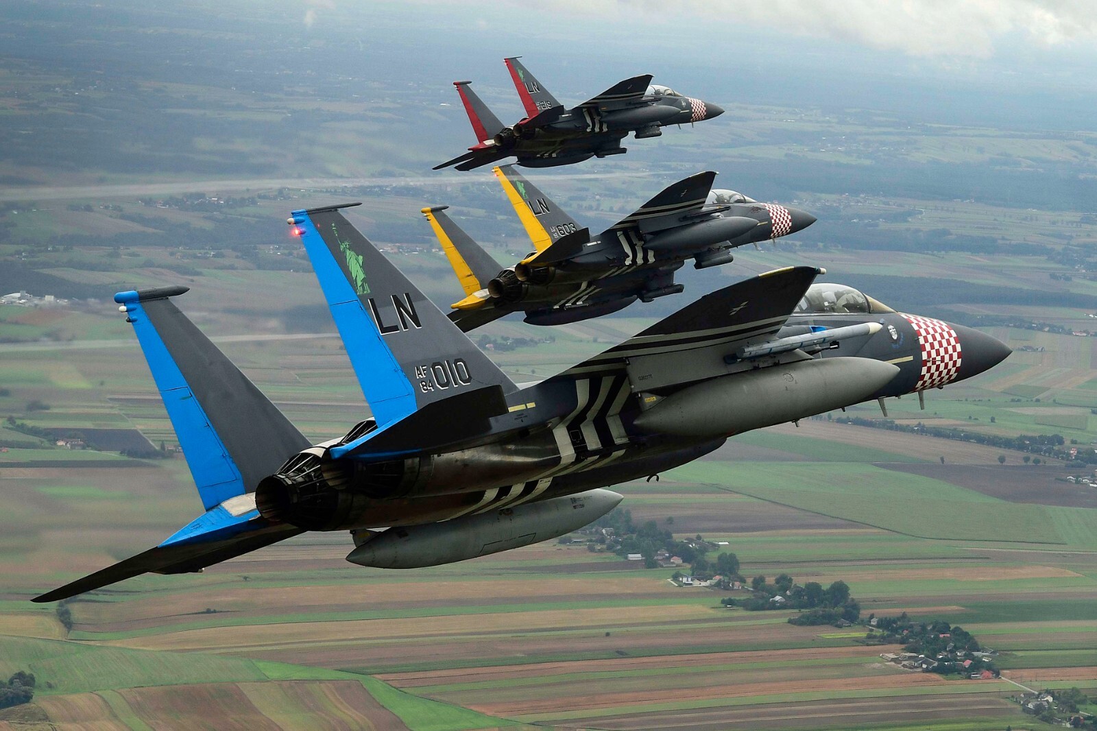 USAF 48th FIGHTER WING - RAF Lakenheath, UK - ORIGINAL AIR FORCE 3.5" VEL PATCH