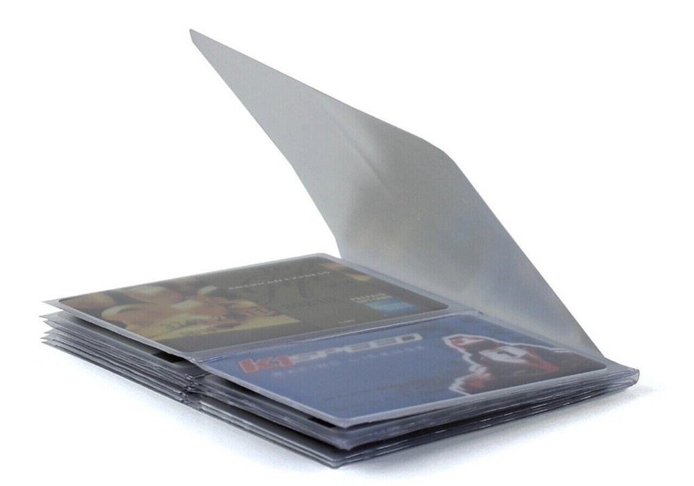 2 Plastic Replacement Insert Picture Card Holder For Wallet 3 5/8 x 5"