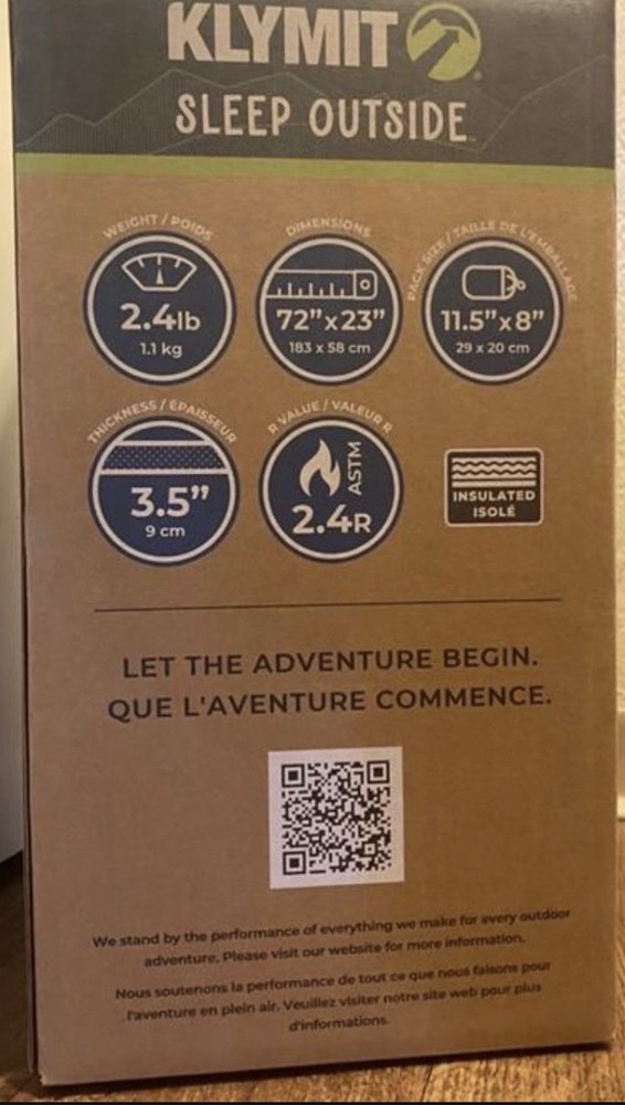 klymit sleeping pad