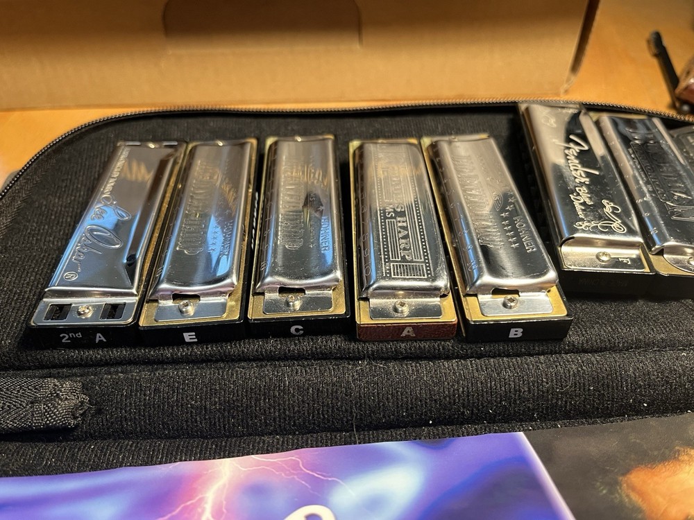Lee Oskar, Hohner, Fender Diatonic Harmonica Set, Multiple Keys, Case