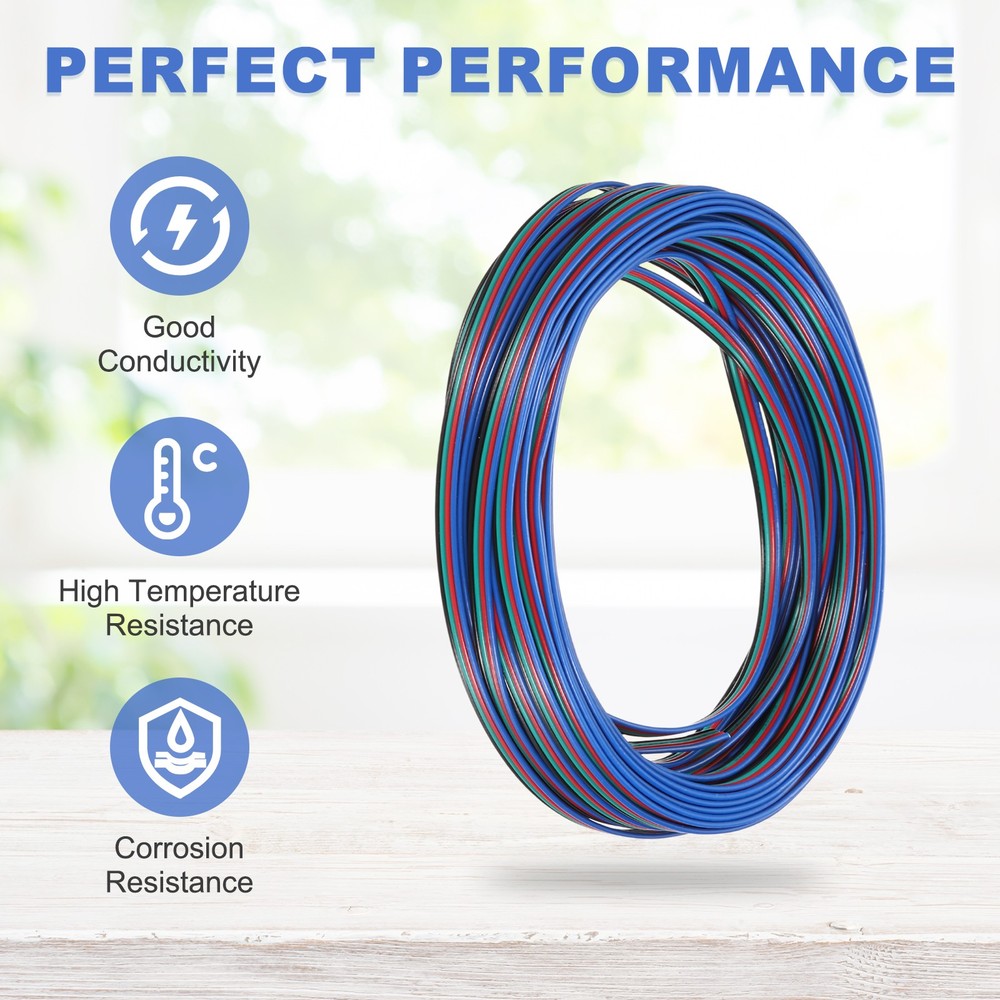 32.8ft 28 Gauge 4 Conductor Electrical Wire Tinned Copper Cable