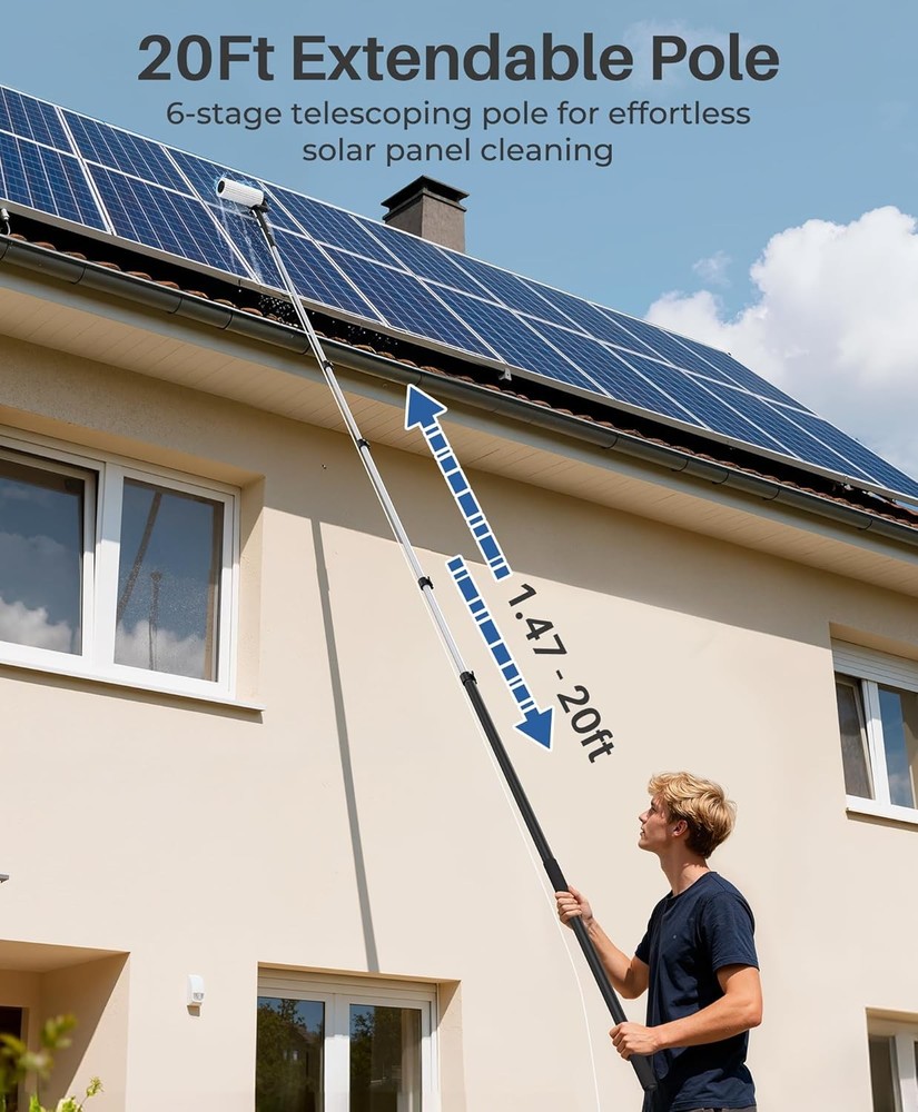 20Ft Solar Panel Cleaning Brush