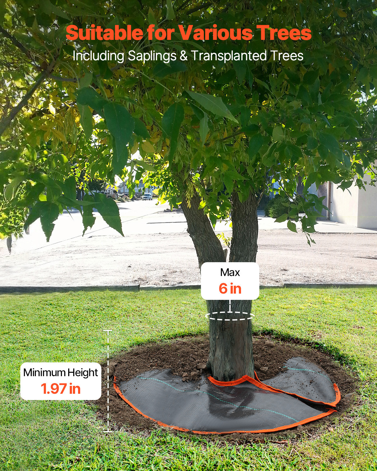 VEVOR Tree Watering Ring 4 Packs 10 Gallons Slow Release Self-Watering Tree Bag