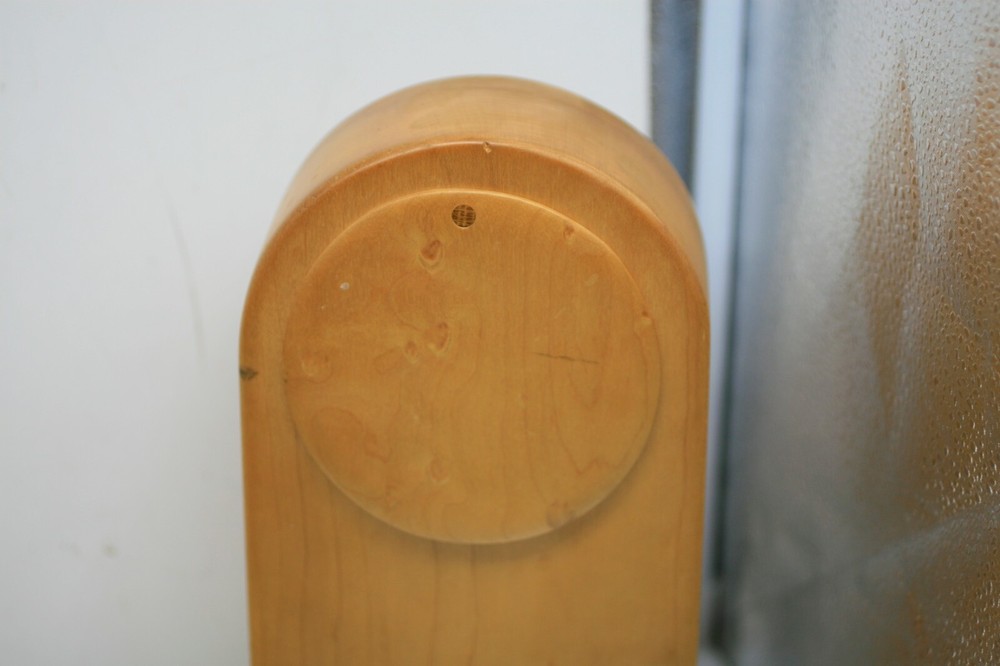 Hand Made Modern Wooden clock TURQUOISE INLAY