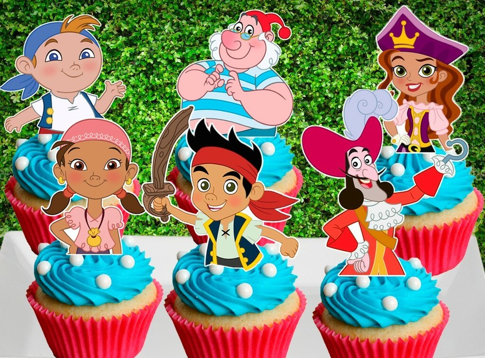  Jake and the Neverland Pirates  Cupcake Topper (12pcs)