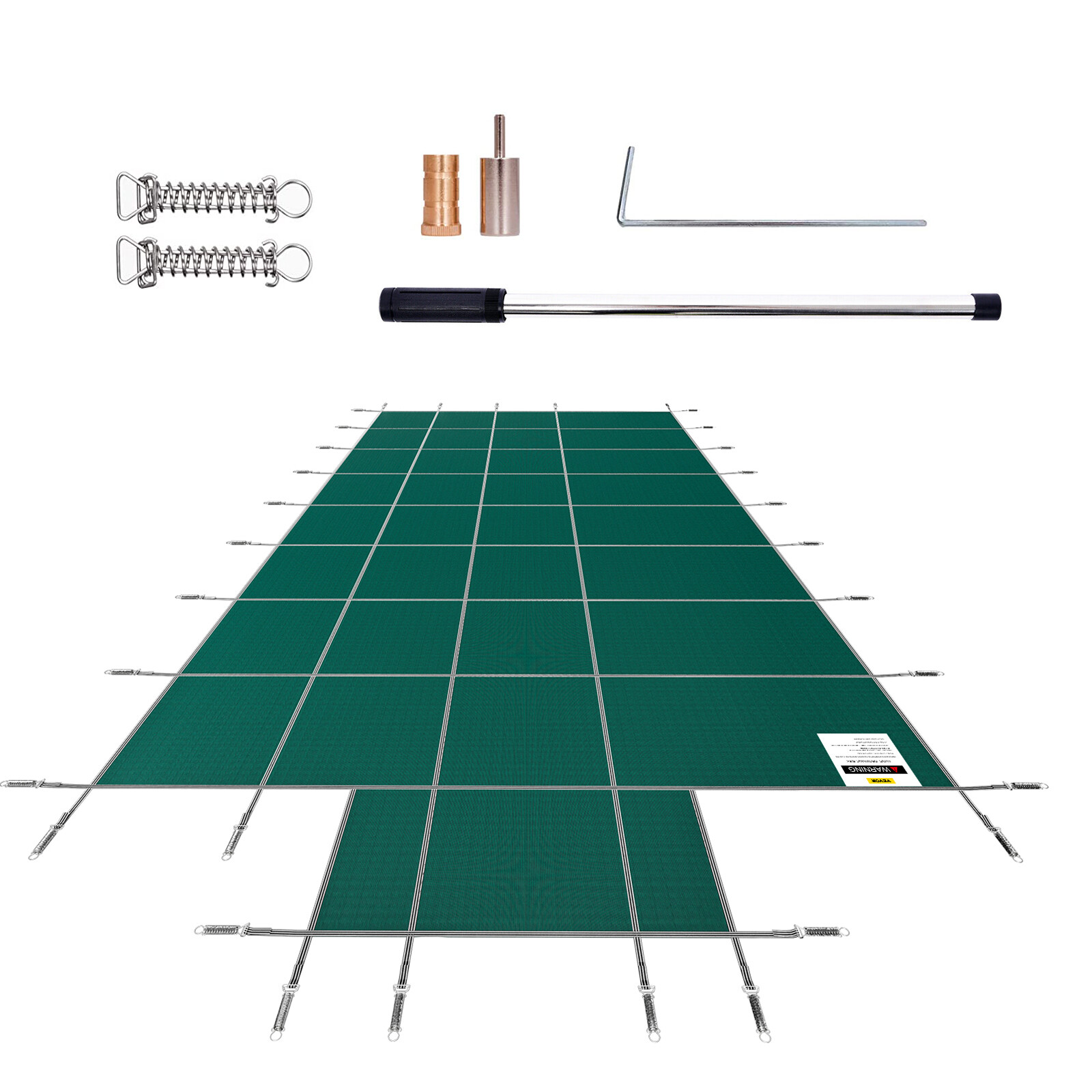 VEVOR Inground Pool Safety Cover Fits 16x32ft W/Center Step High Strength PP