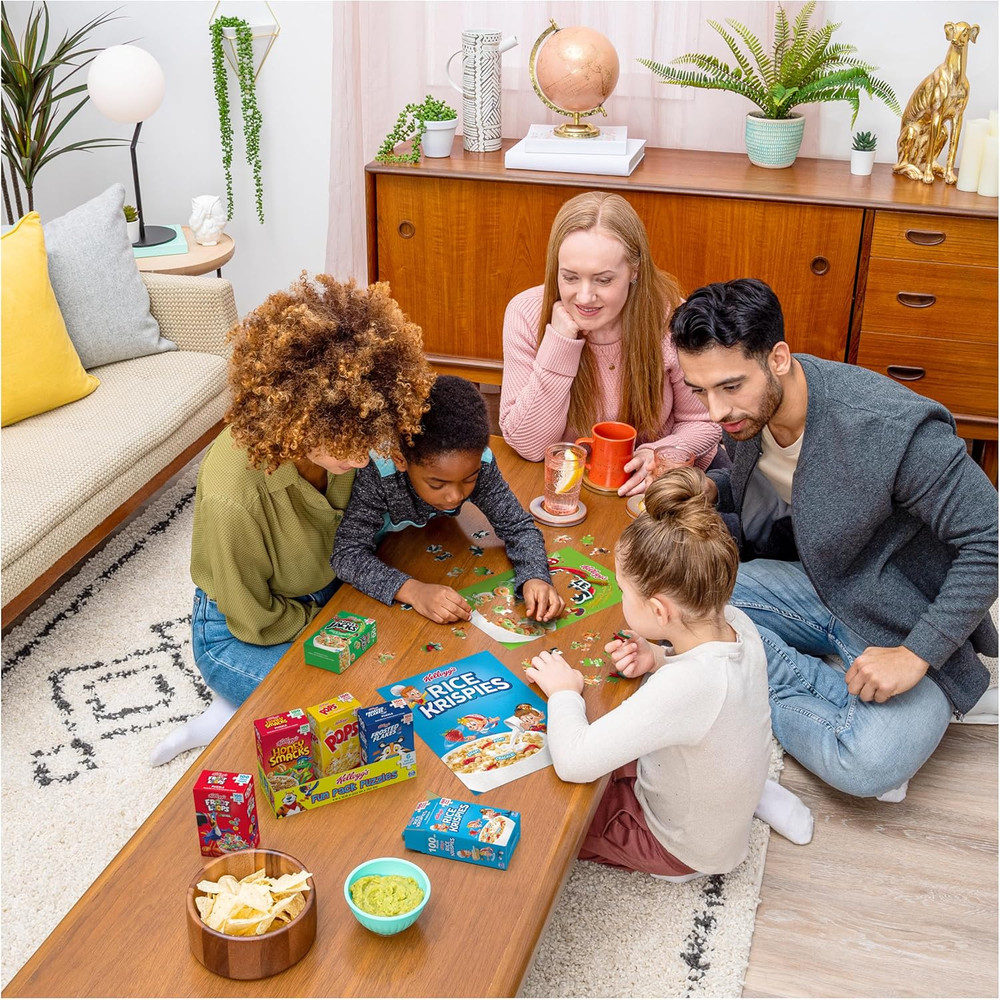 Spin Master Games, Kellogg'S Cereal 100-Piece Puzzles 6-Pack, Square Cereal Boxe