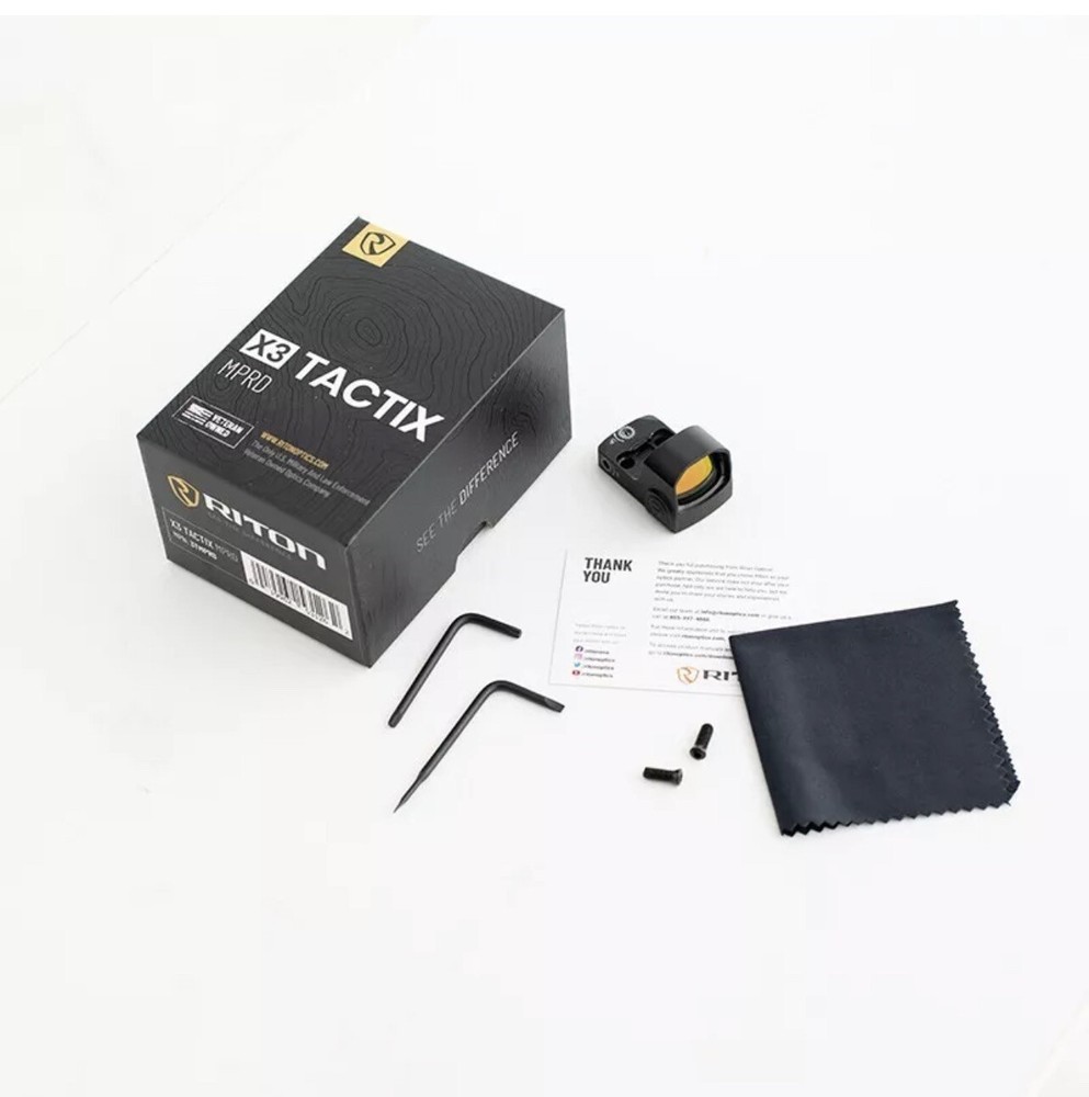 Riton Optics X3 Tactix MPRD 3 MOA Micro Red Dot Sight 3TMPRD