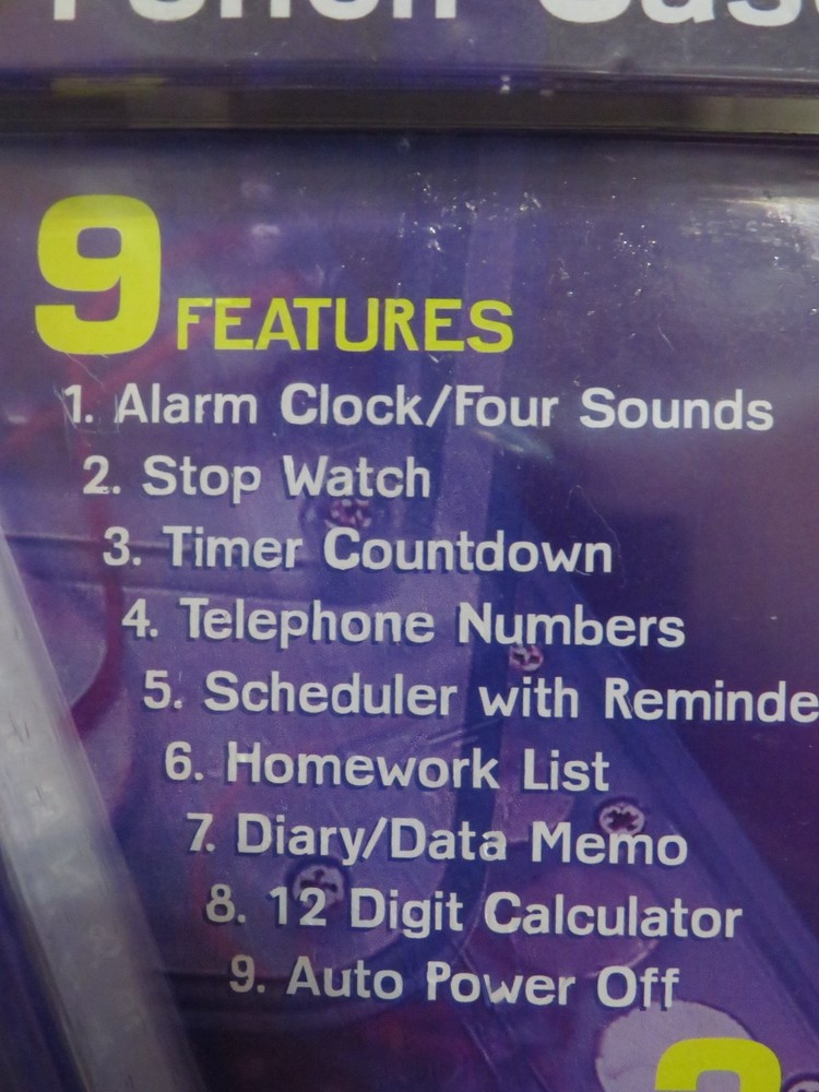 SMARTBOX Electronic Pencil Case PURPLE w/ 9 Features, 5 Languages, 3 Activities