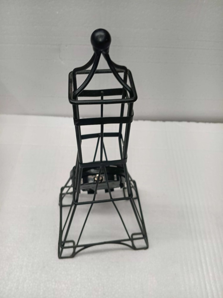 Eiffel Tower clock, for wall or mantle, black wire, working, Sku C2