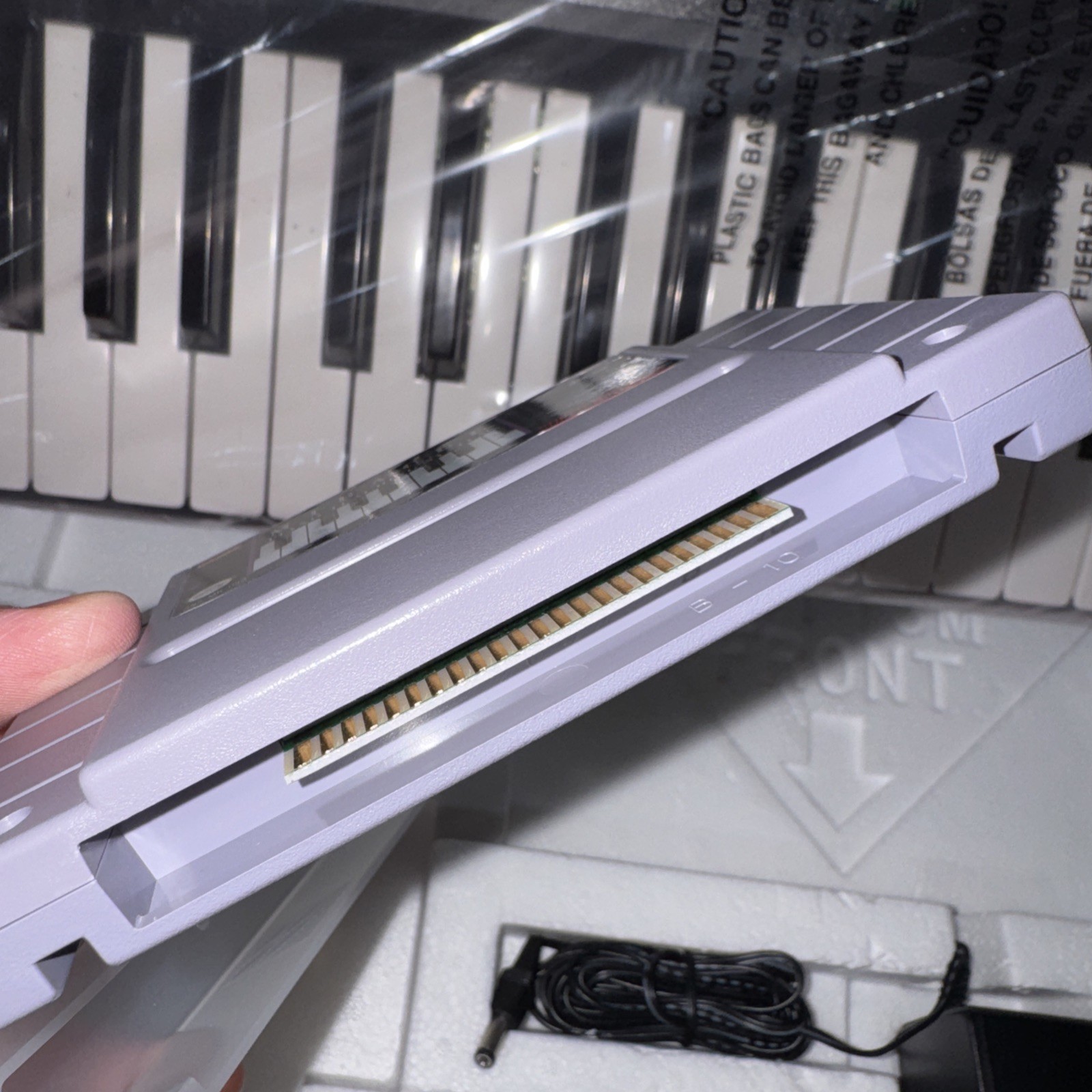 Miracle Piano Teaching System SNES keyboard and game set