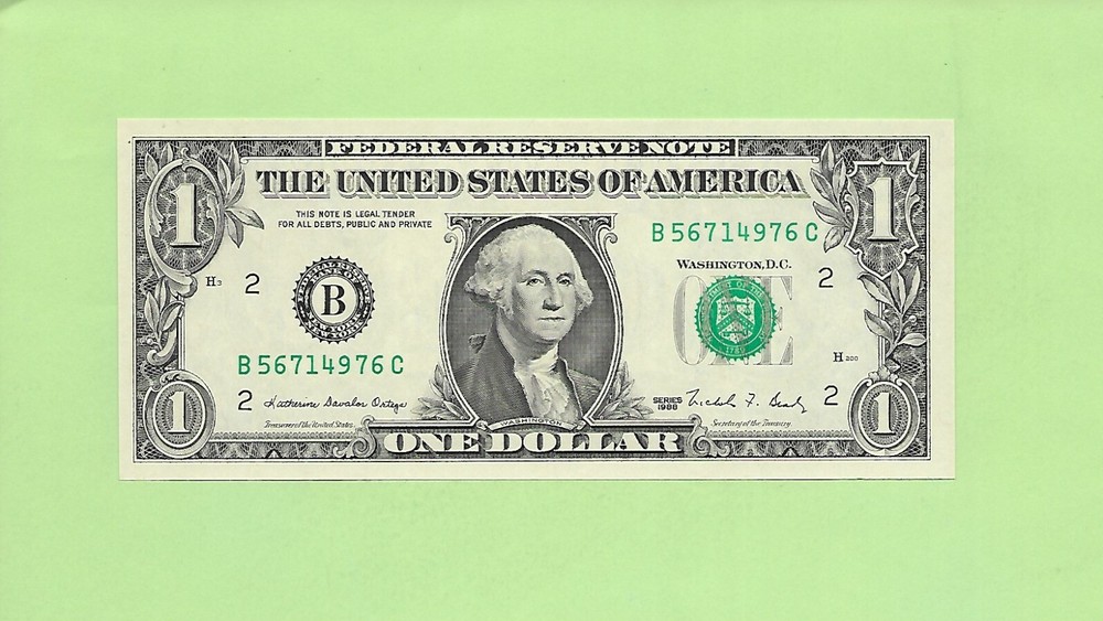 1988 ..UNCIRC $1  B 5671 4976 C .... 1988 $1  B-C     NICE NOTE        FRN