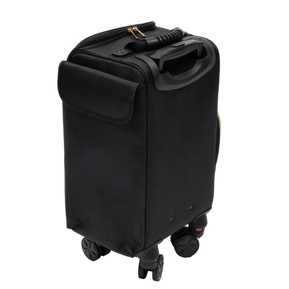 Professional Makeup Case,Rolling Makeup Train Case,Cosmetic Storage Organizer