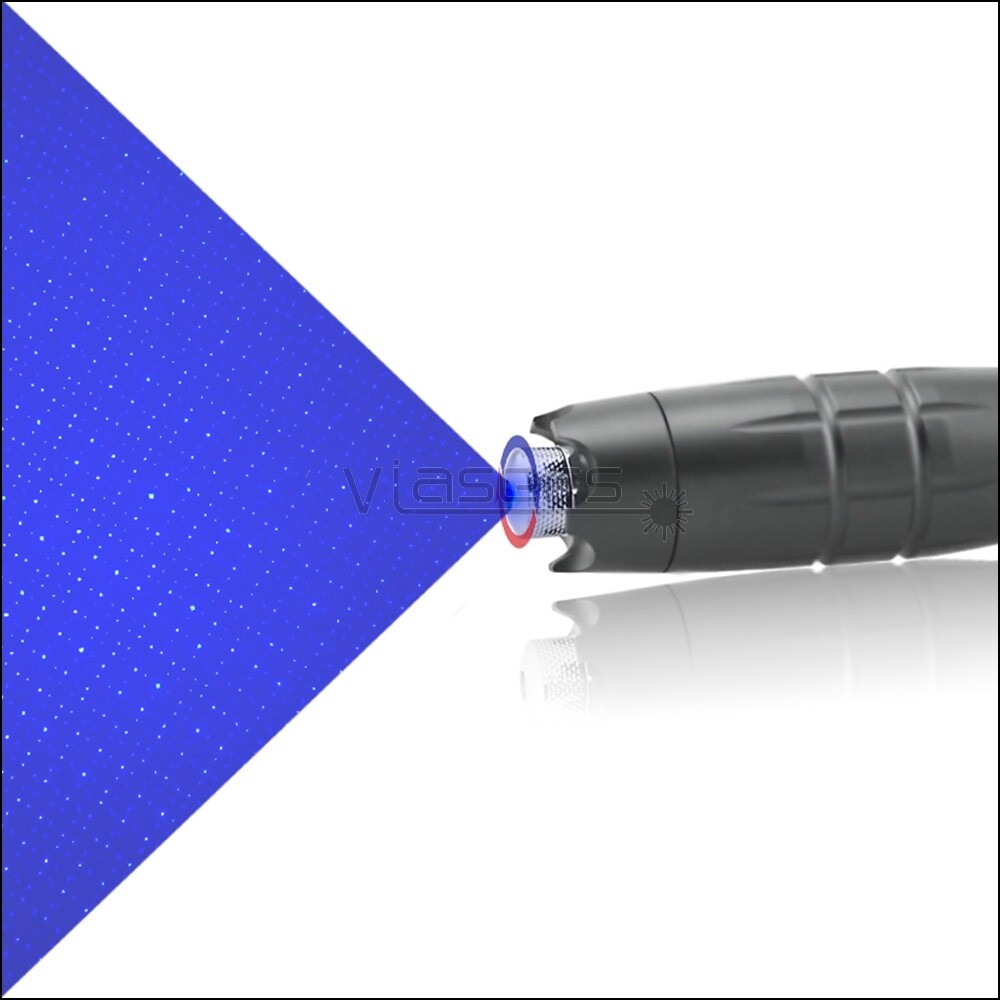 LMM2B Adjustable Focus 450nm Laser Pointer Visible Beam Light Batteries & Charer