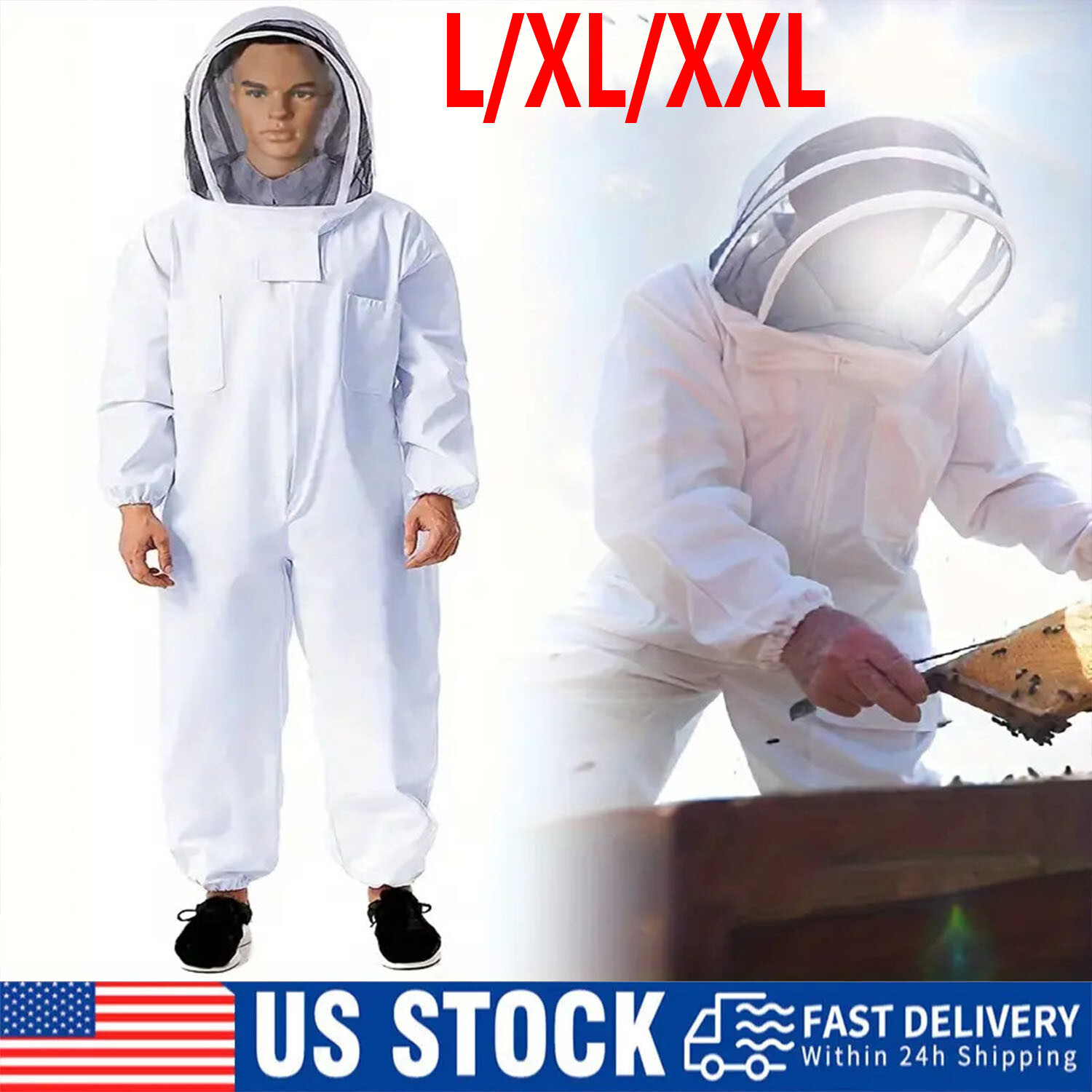 Adults Anti Bee Suit Costume Sting Farm Keeping Smock Suit Bee Keepers Suit