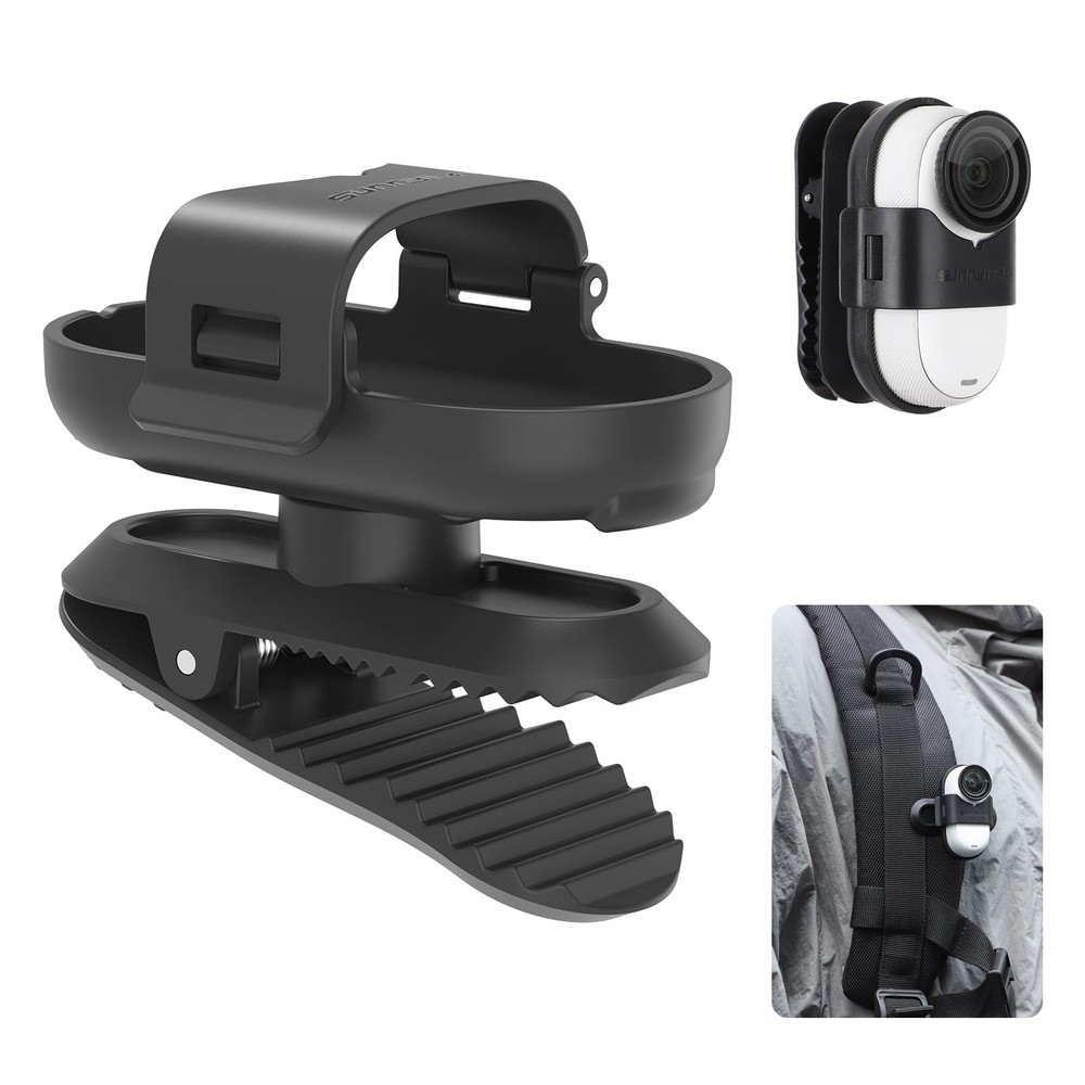 Camera Backpack Clip for Insta360 Go 3S 360 Rotation Quick Release Mount Hat