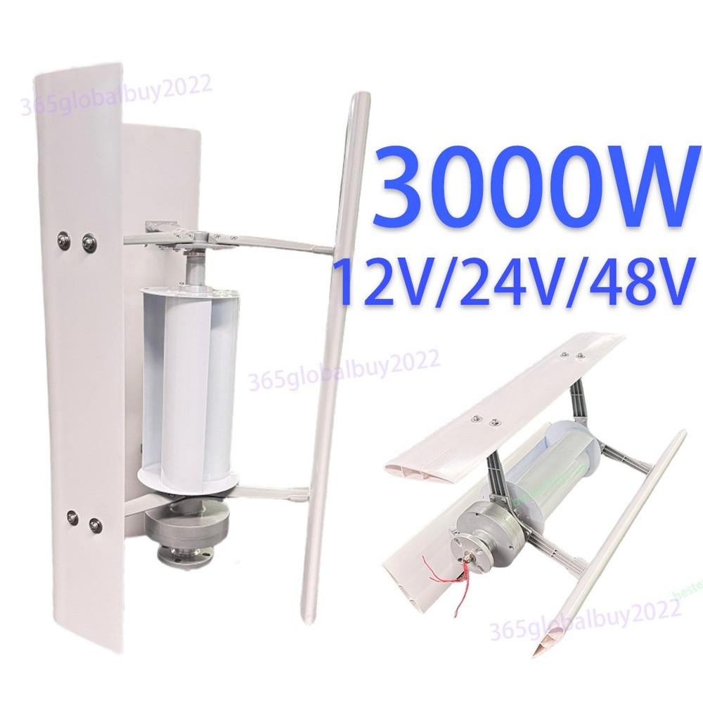3000W Vertical Wind Turbine Generator & MPPT Controller Windmill Motor 12/2/48V
