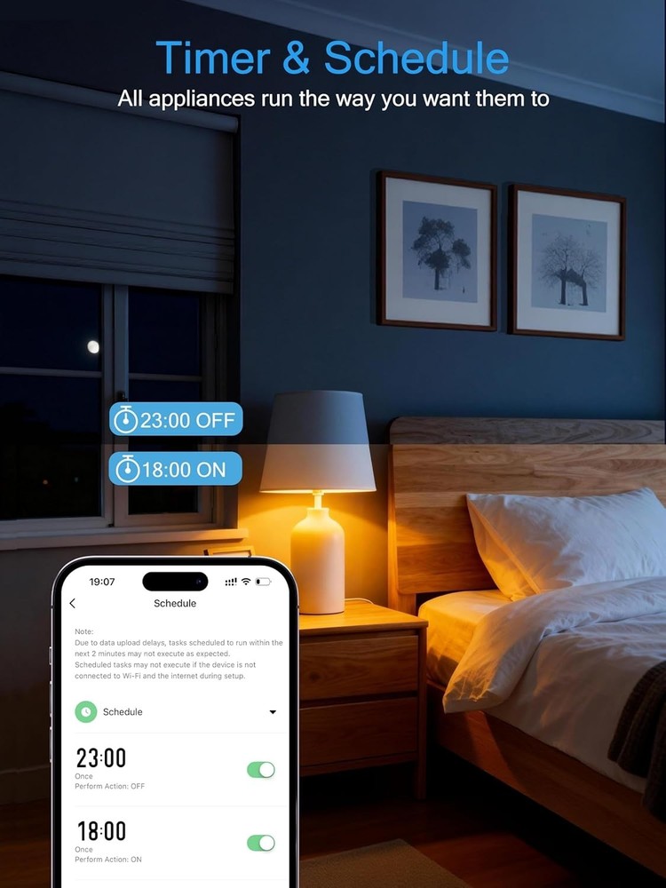 Powerful Bluetooth & Wi-Fi Smart Plug - Alexa & Google Assistant Ready 4-Pack