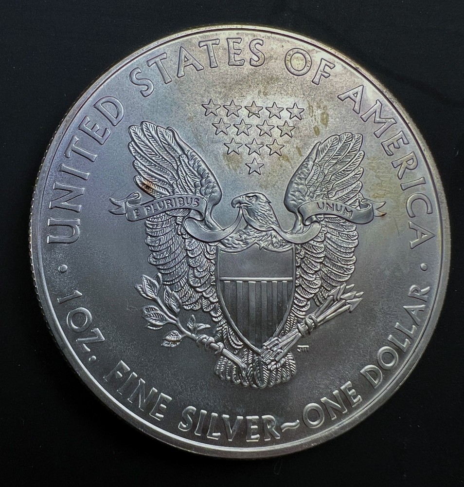 2009 $1 Silver Eagle Beautiful Toning with case🔥