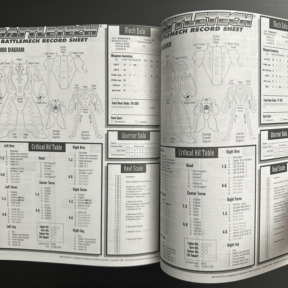 BattleTech 1686 The Black Thorns Scenario Pack OOP Sourcebook FASA 1994