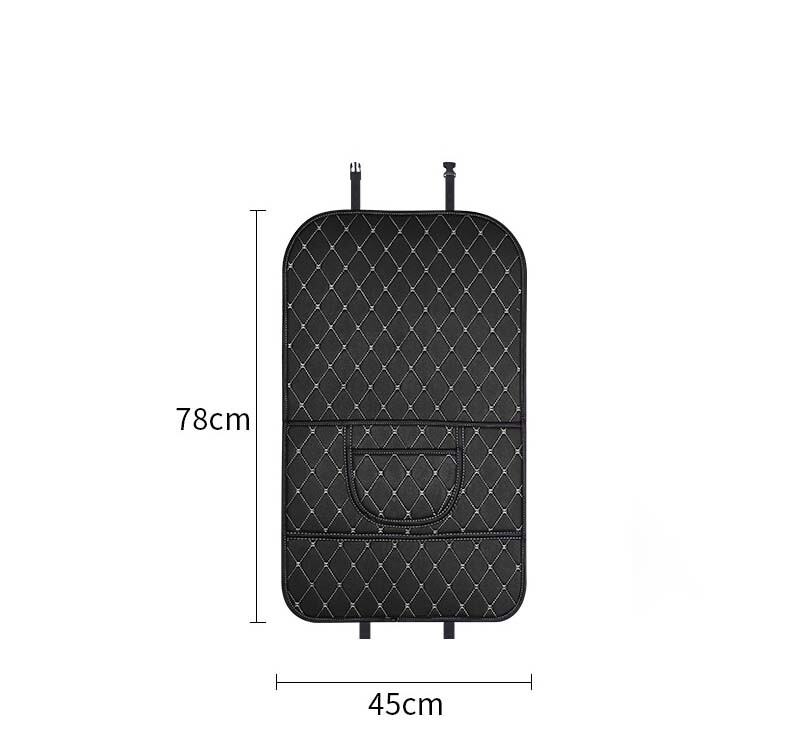 Universal car seat kick mat with rear seat storage