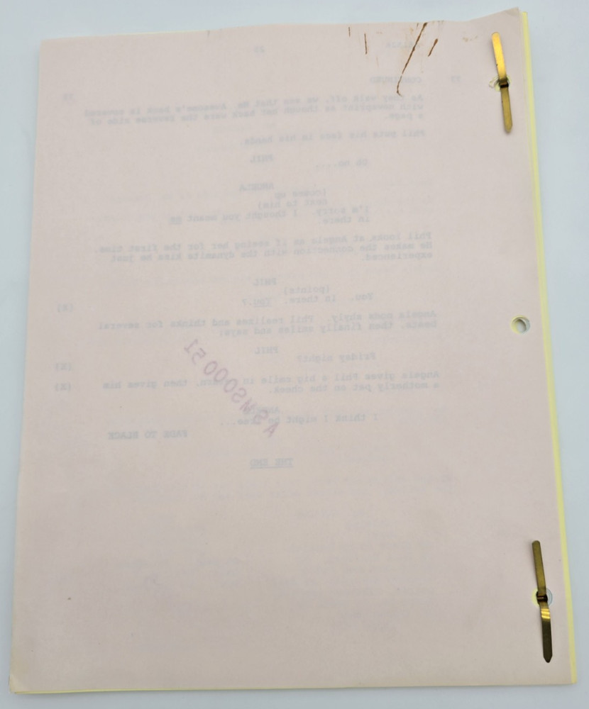 AMAZING STORIES / Michael McDowell 1986 TV Script, Jon Cryer "Miscalculation"
