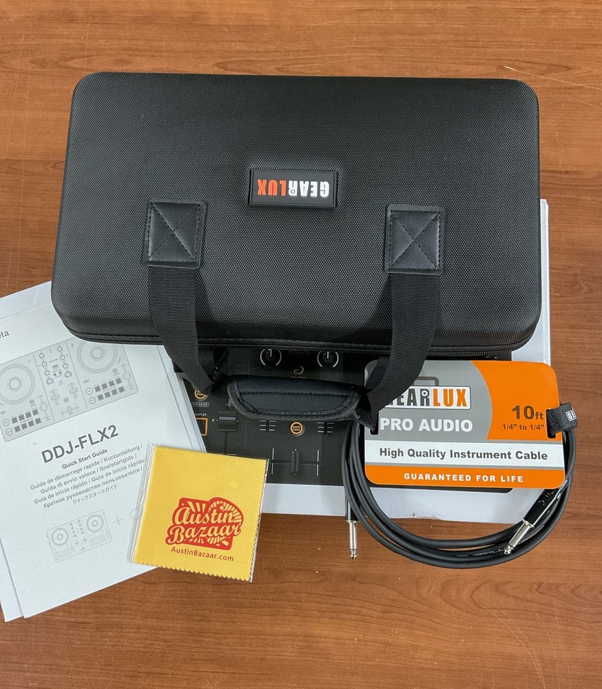 AlphaTheta DDJ-FLX2 Double Deck DJ Controller, Performance Pads, USB, Black