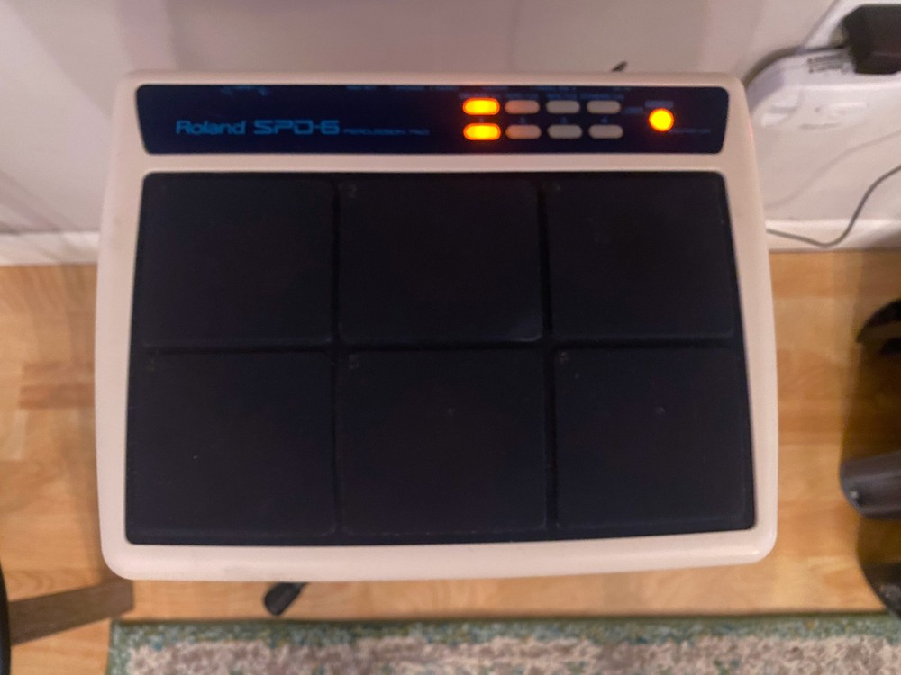 Roland SPD-6 Electronic Percussion Pad w/Adapter, 2 Trigger Pedals & Base