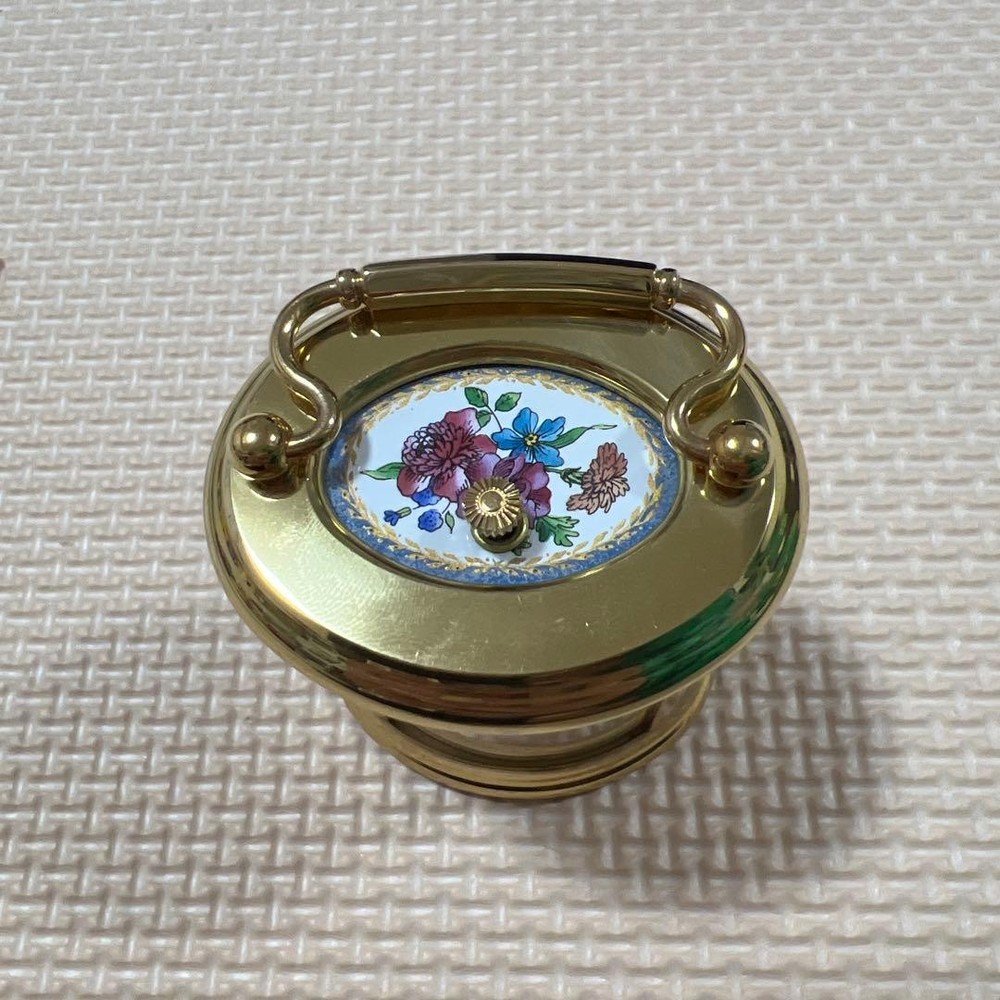 Halcyon Days Enamel Table Clock