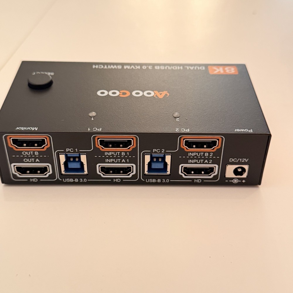 AooCoo 8K Dual HD/USB 3.0 KVM Switch