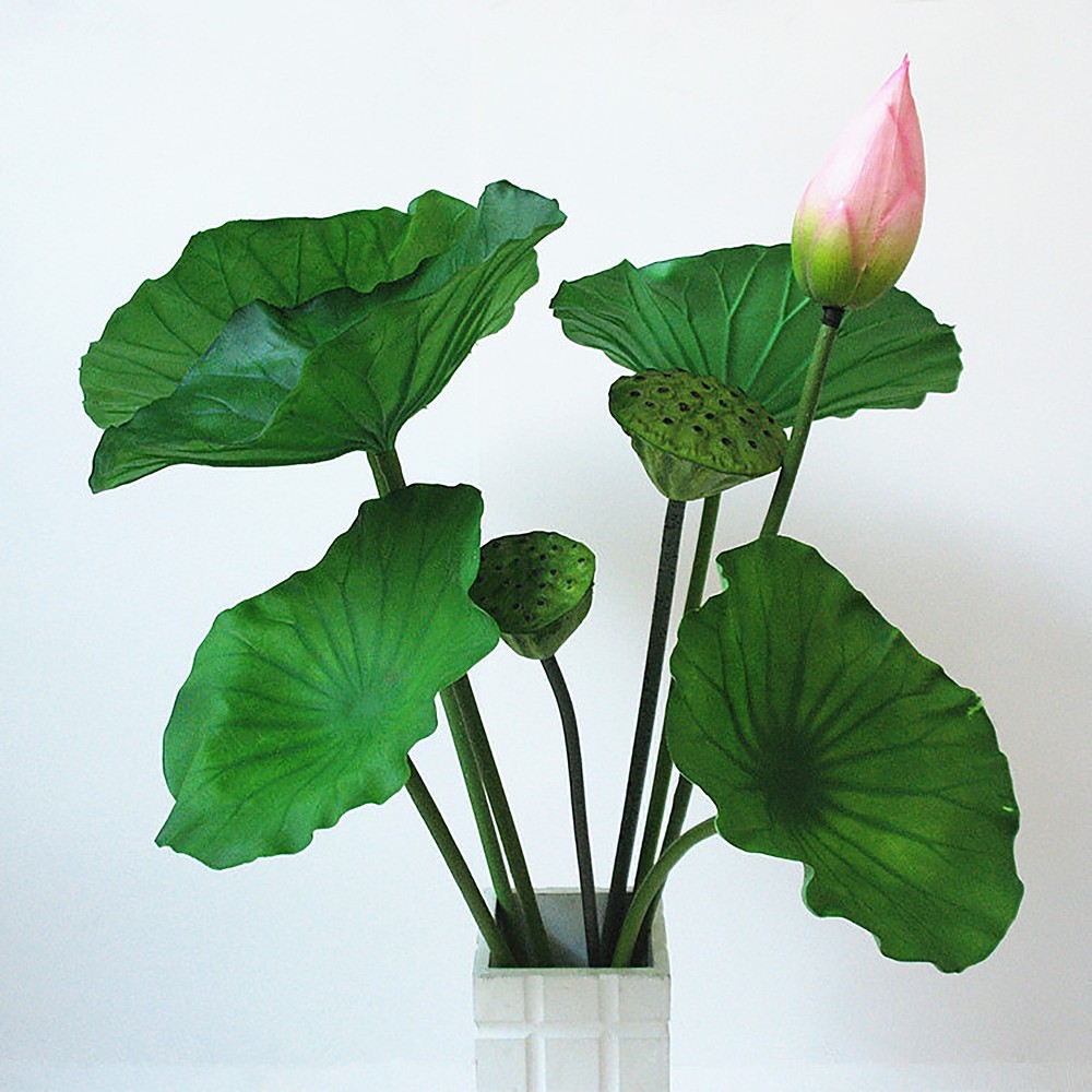 Small Artificial Pod With Wire Stem Oriental Style