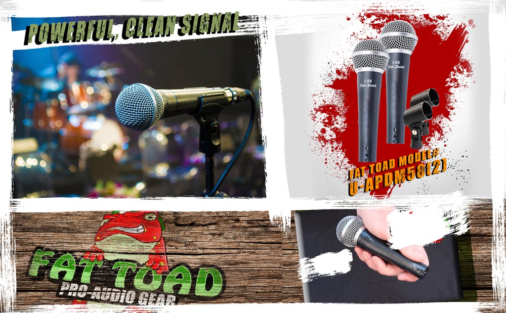 Cardioid Dynamic Vocal Microphones - Singing Handheld Recording Studio Mic PACK