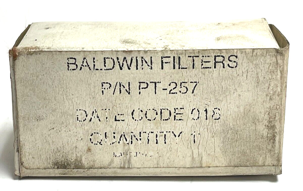 BALDWIN FILTERS PT-257 HYDRULIC FILTER ELEMENT ONLY 3-1/2" L