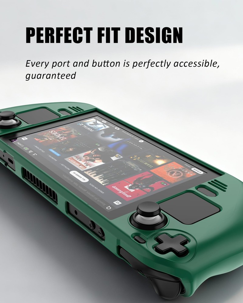 Steam Deck Case for LCD/OLED, Protective Cover with Adjustable Kickstand, 360...