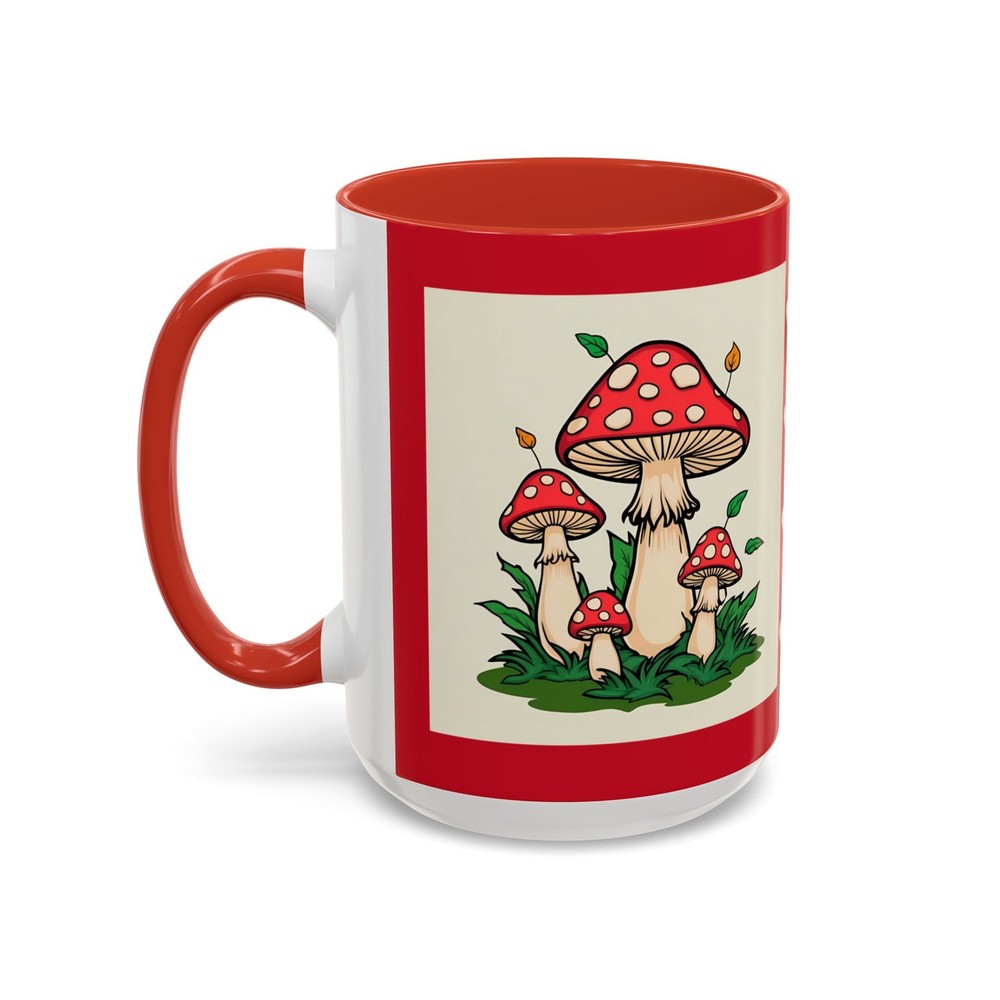 Coffee Cup Mushroom Accent Toadstool Design Mug