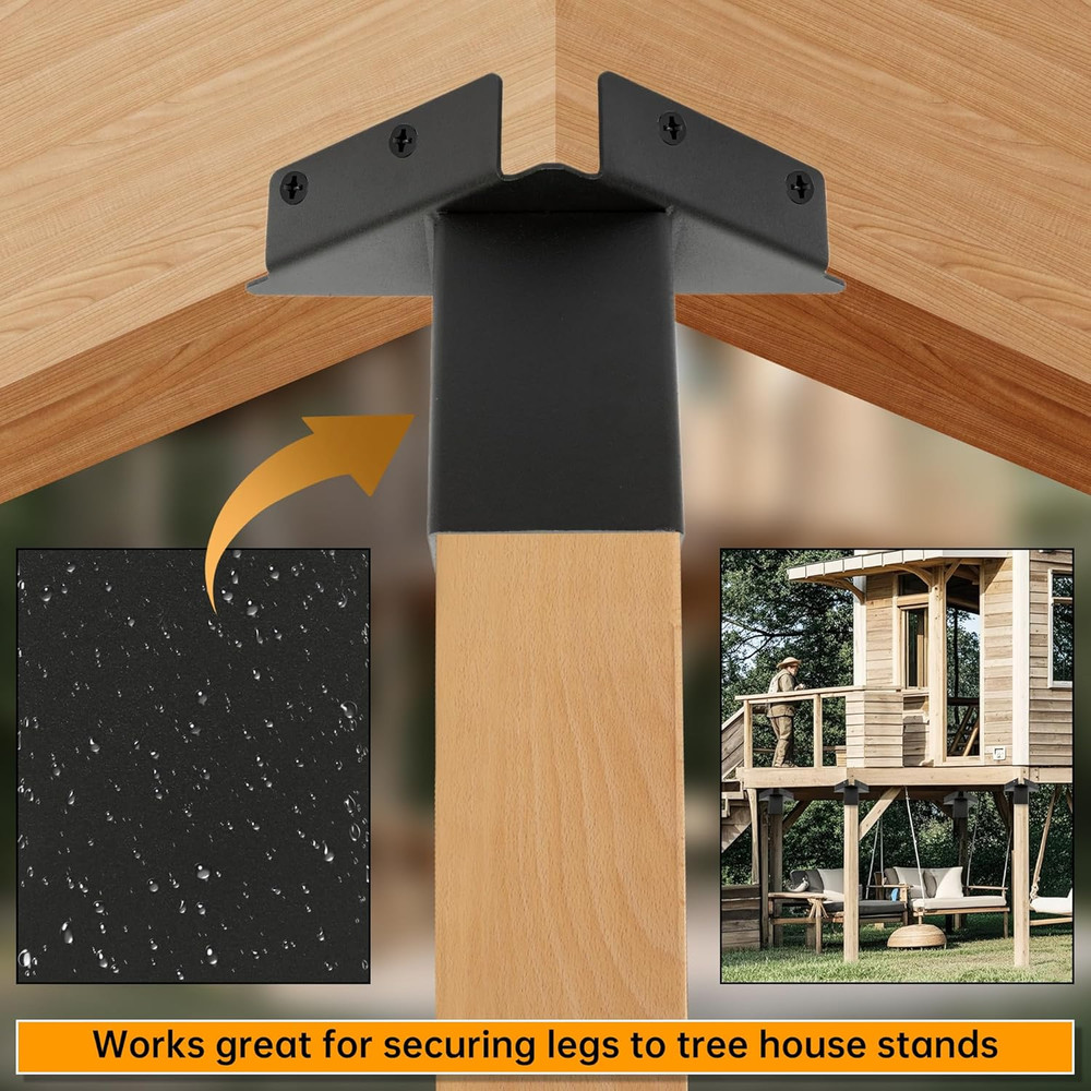 Deer Stand Brackets 4X4 Deer Blind Brackets, 4Pcs Compound Angle Platform Bracke