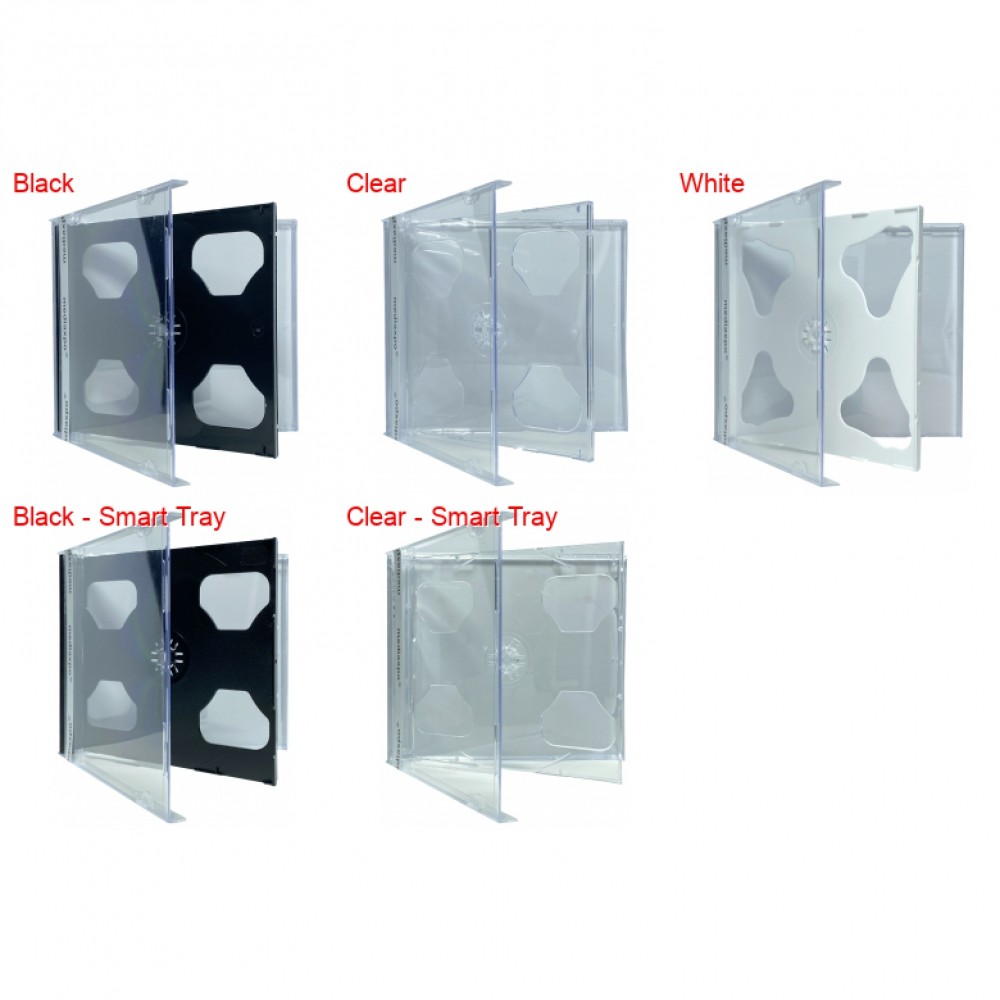 STANDARD Double CD Jewel Case with Tray 10.4mm (2 CD) Lot