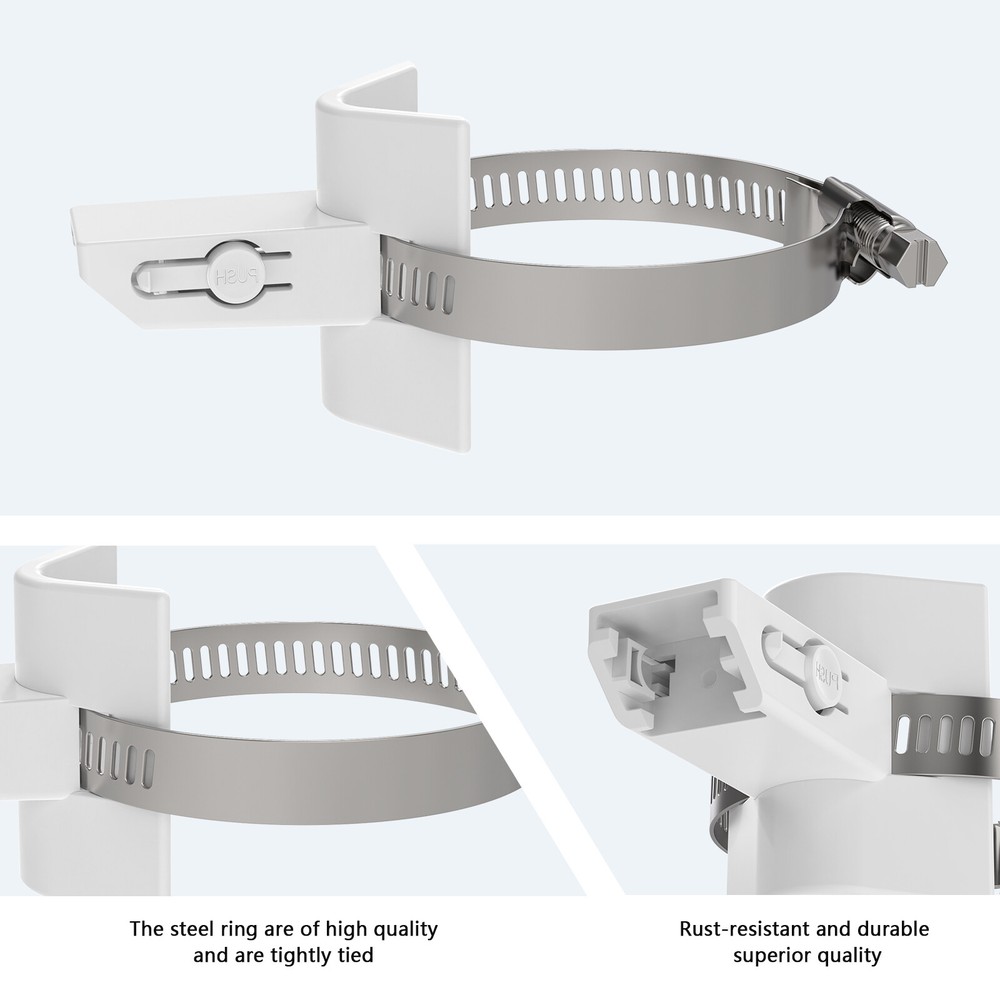 Pole Mount for eufy SoloCam S340 360°Adjustable Railing Bracket Clip Holder